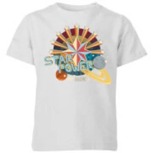 image of Captain Marvel Star Power Kids T-Shirt - Grey - 11-12 Years