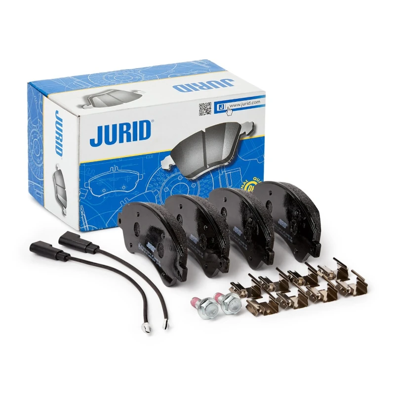 Image of JURID 573276J Brake pad set incl. wear warning contact, with accessories Brake Pad Set,disc brake (402)