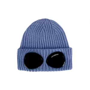 Image of CP COMPANY Goggle Knit Hat - Blue