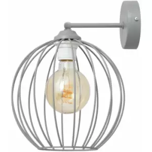 image of Helam Mercure Wall Lamp Grey 26cm