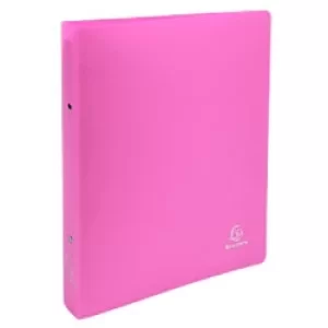 image of Exacompta Ring Binder 54694E Semi Rigid Polypropylene A4+ 30 mm 2 ring Pink Pack of 15