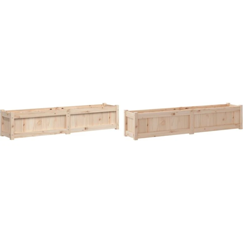 Image of vidaXL Garden Planters 2 pcs Solid Pine, Brown 837475