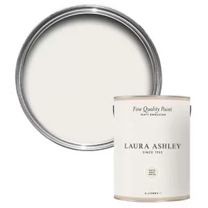 image of Laura Ashley Dove Grey White Matt Emulsion Paint, 5L