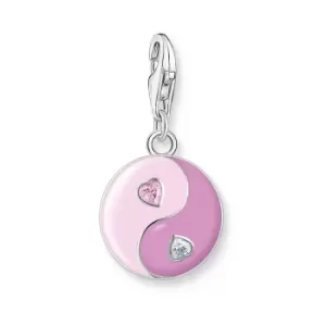 image of THOMAS SABO Silver Pink Yin & Yang Charm