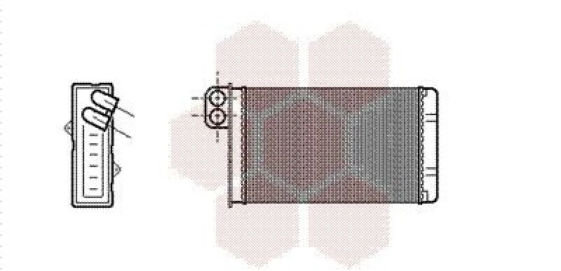 Image of VAN WEZEL Heater matrix VAN WEZEL 40006015