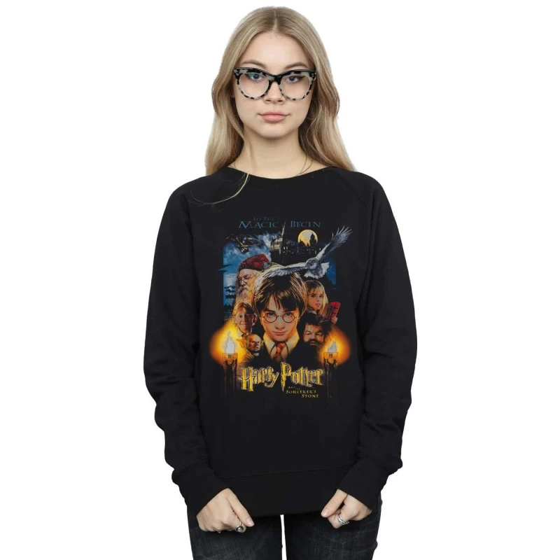 Image of Harry Potter The Sorcerer's Stone Poster Sweatshirt Black female