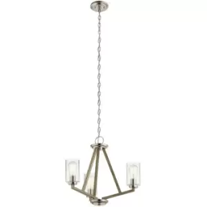 image of Elstead Kichler Deryn Multi Arm Pendant Ceiling Light Distressed Antique Grey