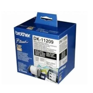 Image of Brother DK11209 Label Tape 29mm x 62mm Black on White x 800