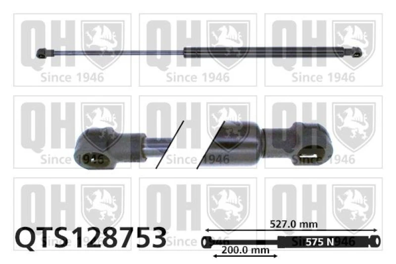 Image of QUINTON HAZELL Tailgate strut QUINTON HAZELL QTS128753