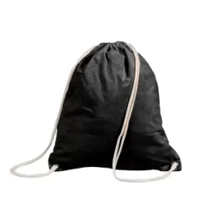 Shugon Stafford Cotton Drawstring Tote Backpack Bag - 13 Litres (Pack of 2) (One Size) (Black)