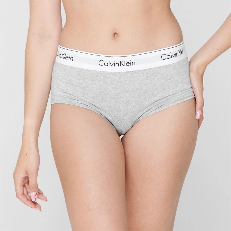 Image of Calvin Klein Modern Cotton Boy Boy Shorts Boy Shorts Extra Sml Grey 42434002310