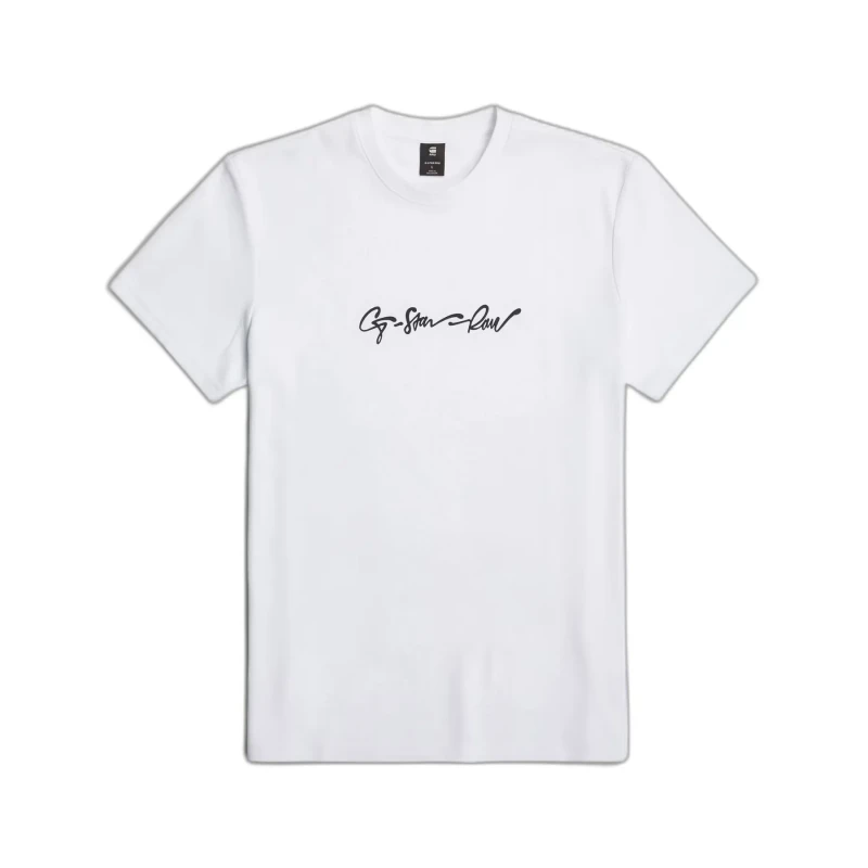 Image of G-Star T-Shirt G-Star G-Script Blanc Male M