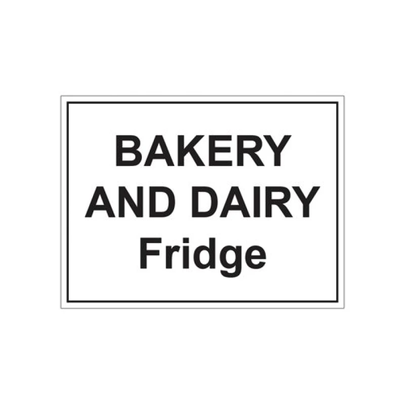 Image of MyCafe MyCafe Bakery and Dairy Fridge Sign Self Adhesive Vnl 150x200 MYC10715 MYC10715