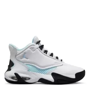 Image of Jordan Jordan Max Aura 4 (Gs), White/Ice Blue-Black, size: 5, Unisex, Shoes grade school, DQ8404-140