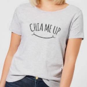 Image of Chia Me Up Womens T-Shirt - Grey - 3XL