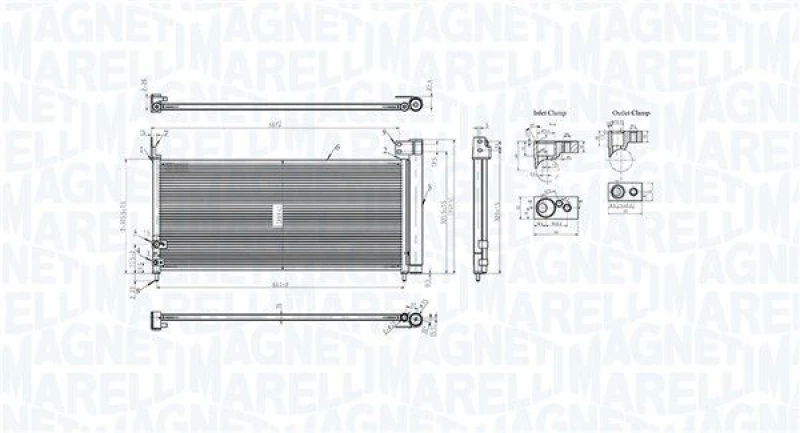 Image of MAGNETI MARELLI Air conditioning condenser MAGNETI MARELLI 350203107200