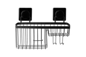 image of Sabichi Suction & Screw Bath Rack - Matte Black