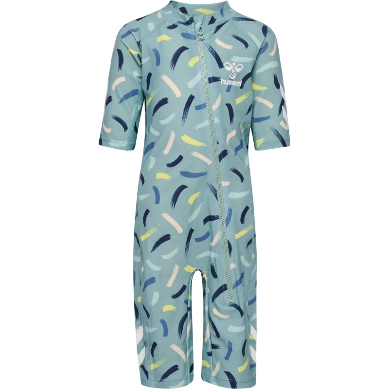 Image of Hummel Unisex Kids Morgat One Piece Swimsuit Blue Surf unisex 6-9 Mnth