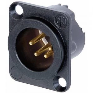 Image of XLR connector Sleeve plug straight pins Number of pins 4 Black Neutrik NC4MD LX B