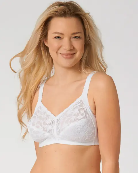 Image of Cotton Traders Womens Triumph Delicate Doreen Non-Wired Bra in White