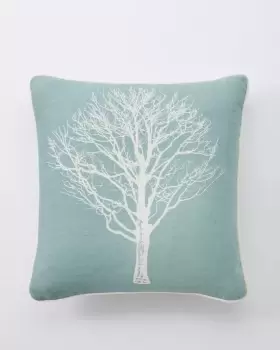 image of Cotton Traders Woodland Cushion in Green