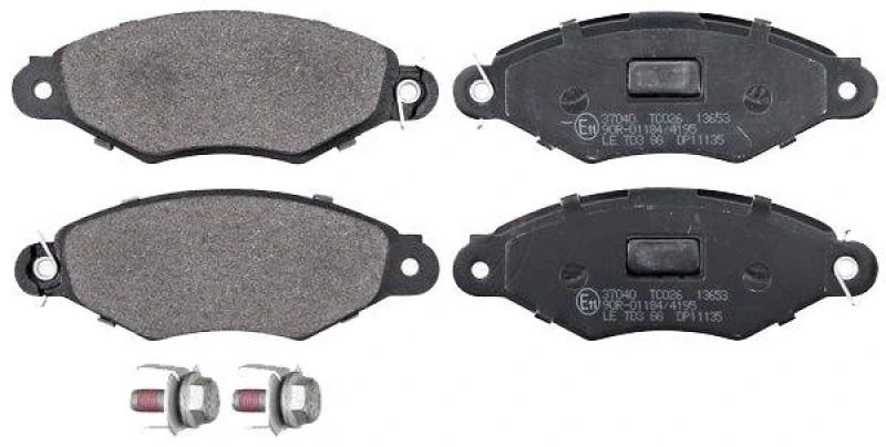 Image of A.B.S. 37040 Brake pad set without integrated wear sensor Brake Pad Set,disc brake (402)