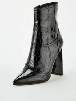 Image of Public Desire Elisa Ankle Boot - Black Patent, Size 6, Women