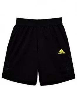 Image of Boys, Adidas Youth Predator Short, Black/Yellow, Size 7-8 Years