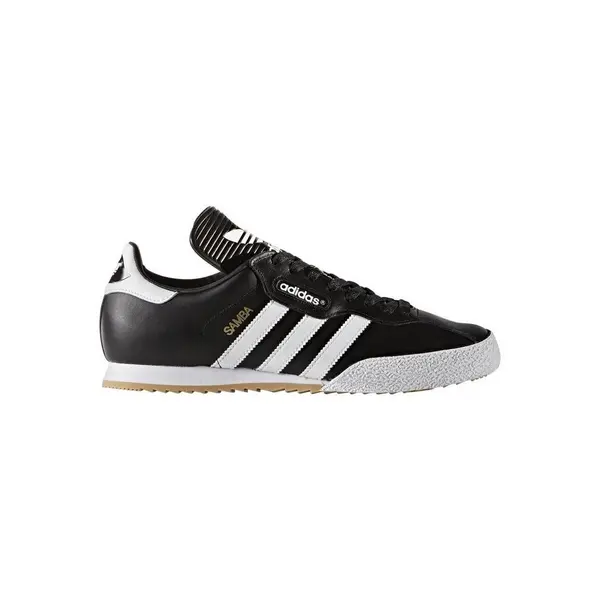 image of (Black, 9 UK) Adidas Originals Samba Super Black Leather Mens Trainer Shoes