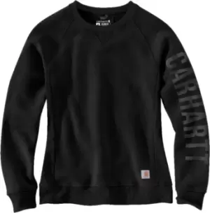 Image of Carhartt Clarksburg Crewneck Ladies Sweatshirt, black, Size L for Women, black, Size L for Women