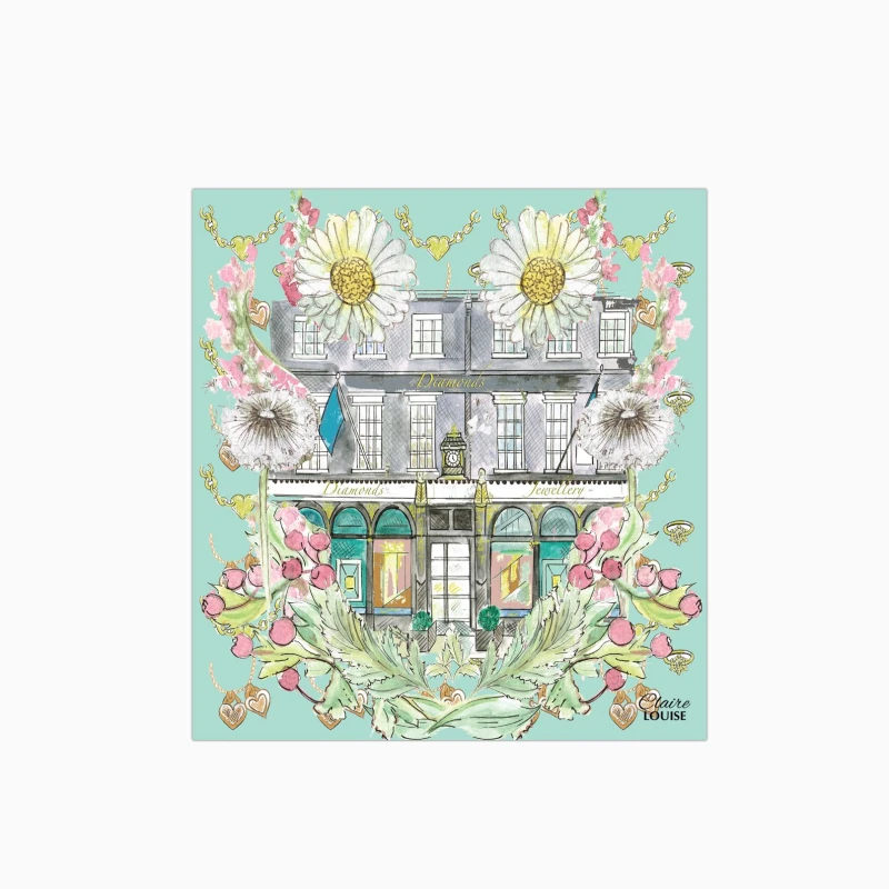 Image of Claire Louise Tiffany In Full Bloom Glass Kitchen Splashback Size: 600mm x 750mm Multicolor Unisex 600mm x 750mm
