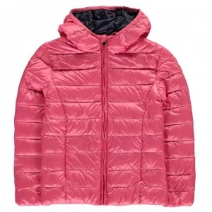 image of Guess Thermal Hooded Puffer Jacket - Pink RARO