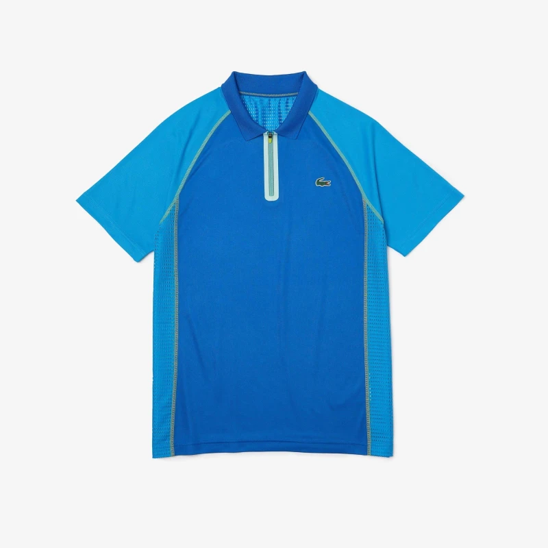 Image of Lacoste Tennis Polyester Ultra-Dry Polo Shirt - Blue Blue XS