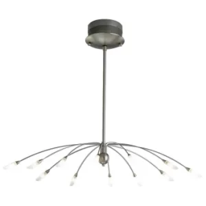 Image of Umbrella Multi Arm Pendant Ceiling Light Satin Nickel