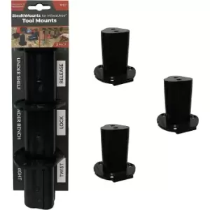 image of Stealth Mounts 3 Pack Tool Mounts For Milwaukee 12v M12 Tools Black