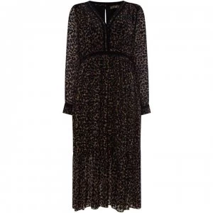 Image of Biba Leopard Devoree Midi Dress - Multi-Coloured