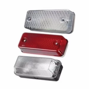 Image of Greenbrook 100W IP65 BC B22d Aluminium Polycarbonate Bulkhead - Black Plastic Base