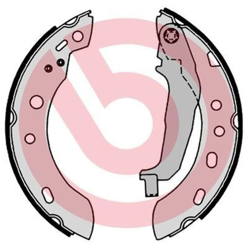 Image of BREMBO Brake Shoe Set BREMBO S 56 551