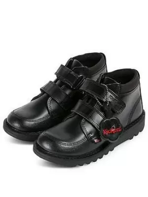 Image of Kickers Kick Scuff Hi Boots - Black, Size 1 Older