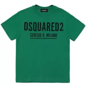 Image of DSQUARED2 Boys Ceresio 9 Logo T-Shirt - Green