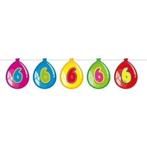 Image of 6th Birthday Balloon Garland