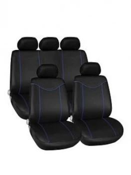 Image of Streetwize Accessories Alabama Polyester 11 Pce Seat Cover Set With Zips In Blue