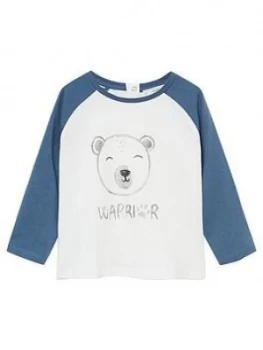 Mango Baby Boys Warrior Long Sleeve T-Shirt - White