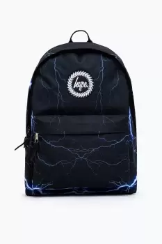 image of HYPE UNISEX BLACK LIGHTNING CREST BACKPACK