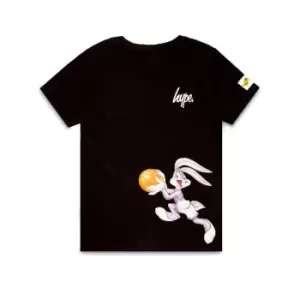 Hype x Space Jam Retro Character Print Adult T Shirt - Black