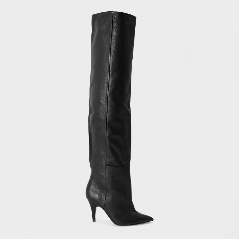Image of Steve Madden Womens Mazer Knee High Boots Black Lthr female 3 (36)