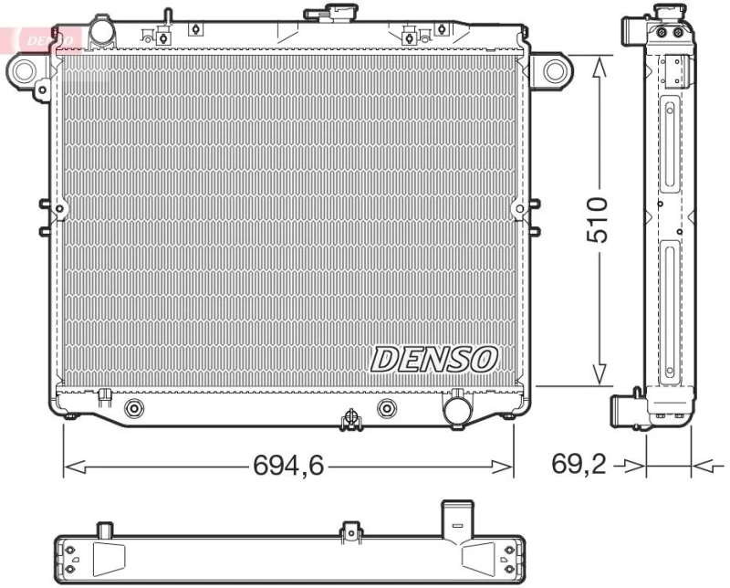 Image of DENSO Engine radiator DENSO DRM50148