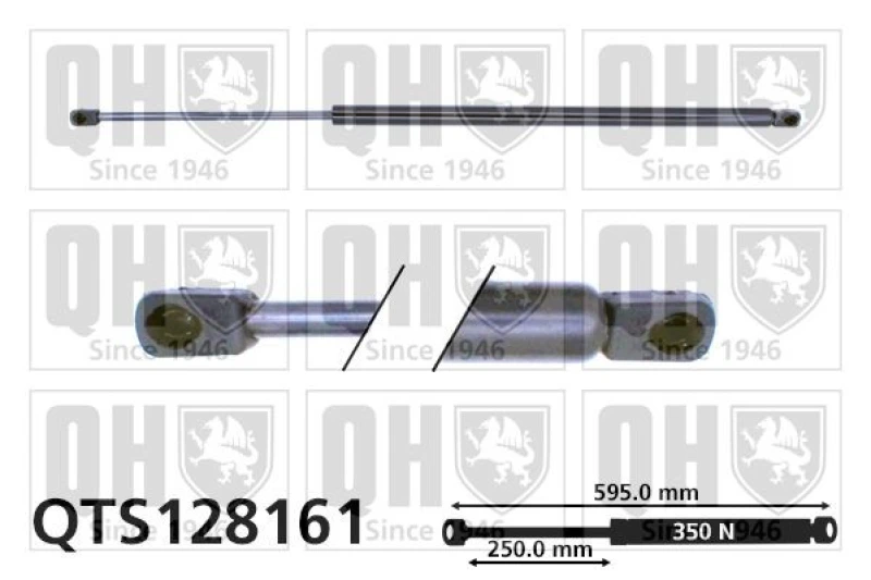 Image of QUINTON HAZELL Tailgate strut QUINTON HAZELL QTS128161