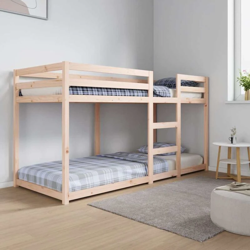 Image of vidaXL Bunk Bed 80x200cm Solid Wood Pine, Brown 821649