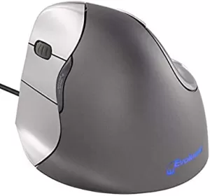 Image of Evoluent Vertical Mouse 4 VM4L Corded Ergonomic mouse Optical Ergonomic Grey, Silver